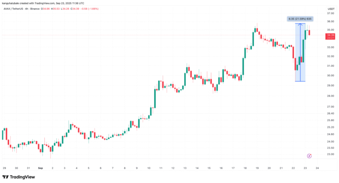 Avalanche defies the crypto market dump with 10%

