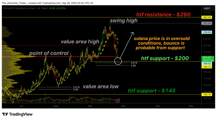 Solana price crashes to $200 support as RSI reaches oversold conditions -1