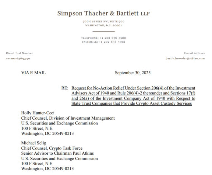 SEC open to advisors who use state trusts for crypto -consort

