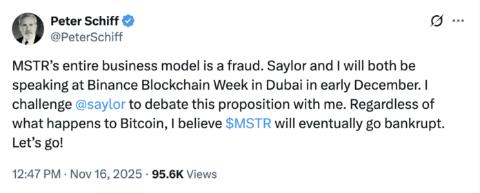 Gold, Peter Schiff, MicroStrategy, Michael Saylor, Company