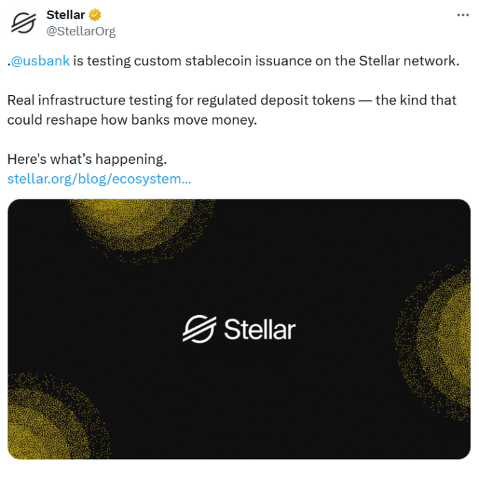 US Bancorp is testing stablecoin issuance on the Stellar Network


