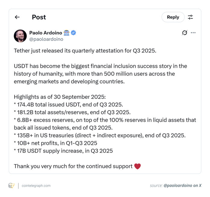 Why Tether looks more like a central bank than a stablecoin issuer

