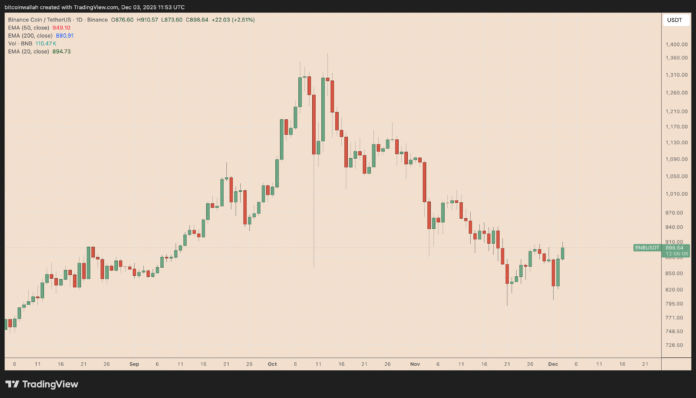 Can BNB Price Reclaim $1,000 in December?

