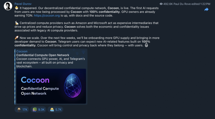 Decentralization, Telegram, Pavel Durov, GPU, TON