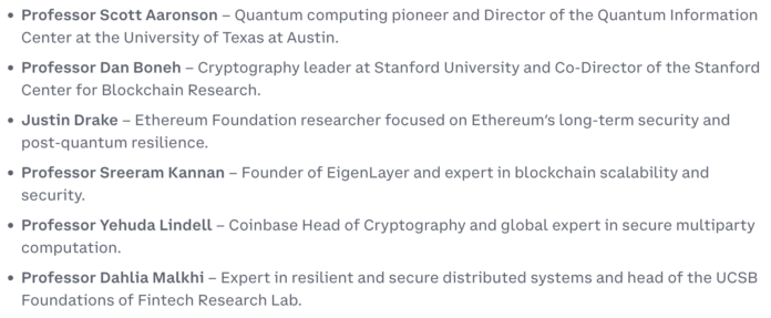 Coinbase, Adam Back, quantum computing
