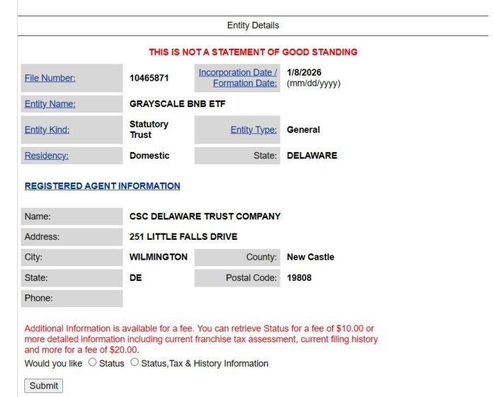 Grayscale forms trusts for potential BNB and HYPE ETFs

