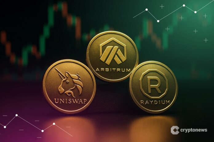 Altcoin season index stands as university, arb, ray rallye on-chain